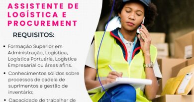 Vaga de Estágio – Assistente de Logística e Procurement